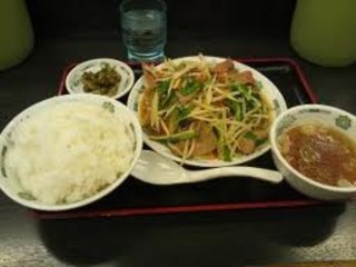 ニラレバ炒め定食