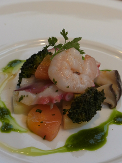 きのこと野菜と魚介のマリネ