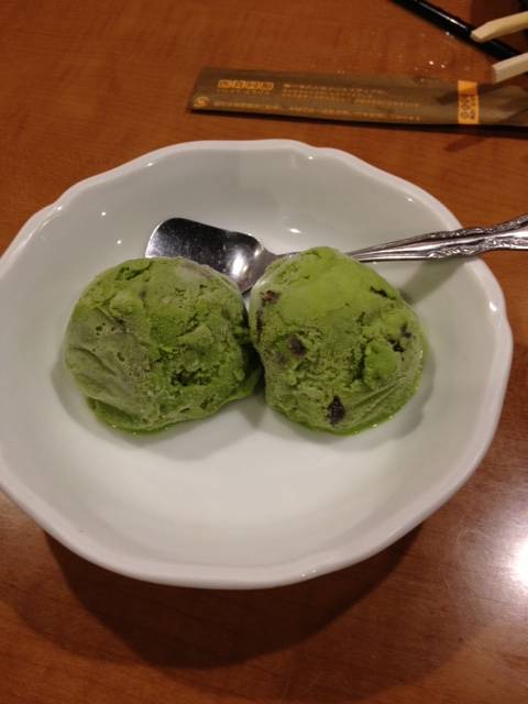 小倉あずきの抹茶アイス