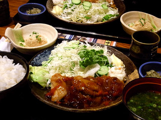 鶏肉の黒酢あんかけ定食