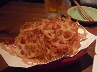 揚げたて　れんこんチップ