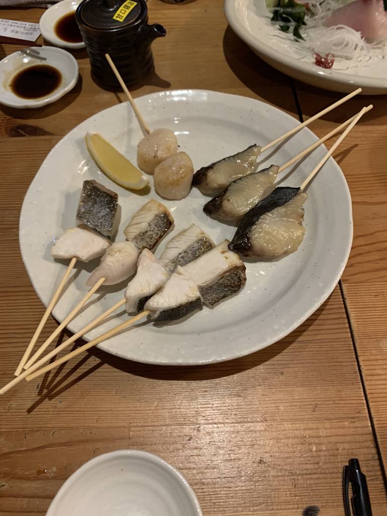 串焼き、天ぷら