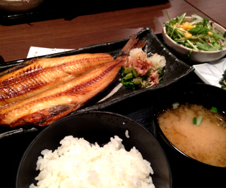 ホッケの塩焼き定食