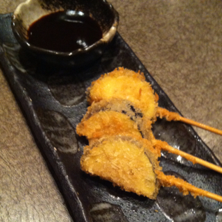 茄子の串揚げ
