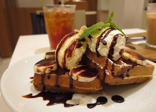 チョコバナナワッフル