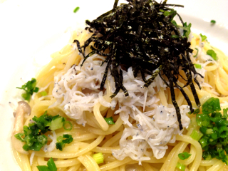 しらすときのこのパスタ