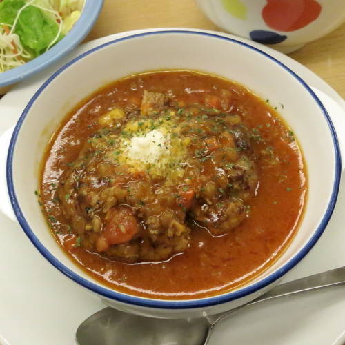 香味野菜のミートソースハンバーグ定食