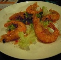 殻ごと食べれる海老の唐揚げ