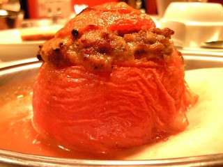 トマトの肉詰め焼き