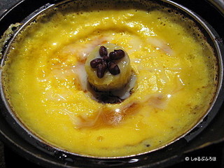 イモ咲き鍋焼プリンここで焼く