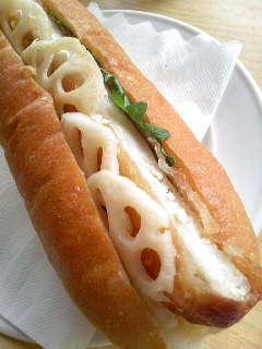 レンコンとカジキマグロのサンド