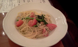 フレッシュトマトと菜の花のスパゲティ