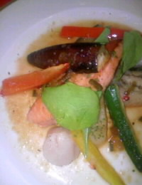 大トロサーモンのオーブン焼き　和風ビネグレットソース