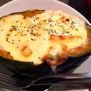 南瓜のチーズペンネグラタン