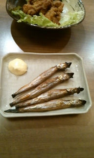 子持ちししゃも炙り焼き