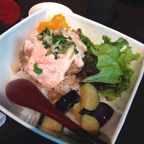 明太タルタル唐揚げ丼