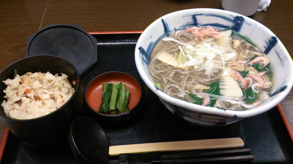 あさりと春野菜のそば定食