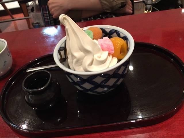 抹茶クリームあんみつ