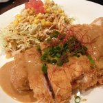 鳥竜田のネギソース和え