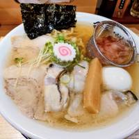 かきラーメン　追いかつお＋貝だし