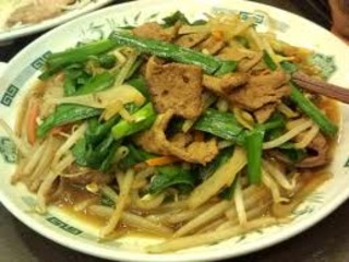 ニラレバ炒め定食