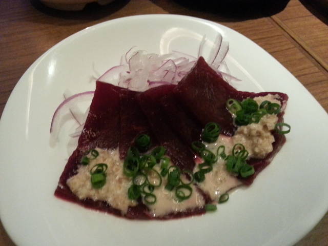 くじらのカルパッチョ　ジンジャー風味