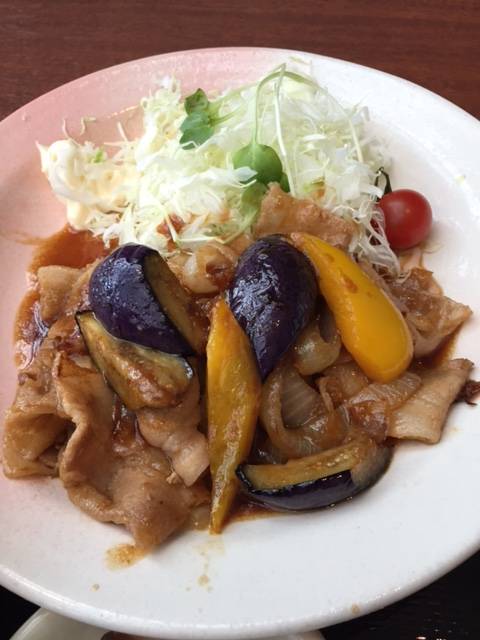 茄子と豚肉の生姜焼き
