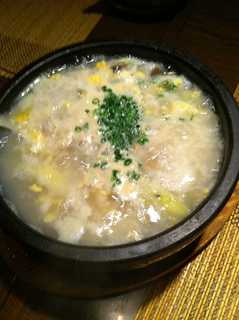 牡蠣の石焼雑炊