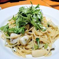 真鯛とカブ、水菜のアーリオ・オーリオ柚子…