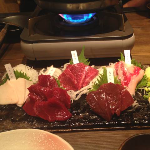 特選馬刺し　５点盛り合わせ