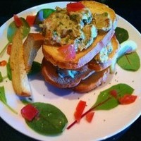 海老とアボガドのタルタルミルフィーユ