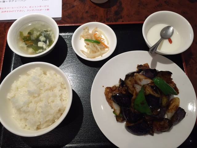 豚肉とナス味噌炒め定食