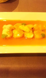 クリスマスディナー￥１００００鱈と帆立貝柱のブーリード　鱈のリエットを添えて