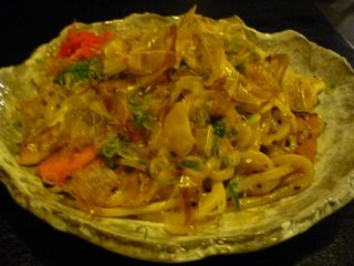 カレー風味の焼きうどん