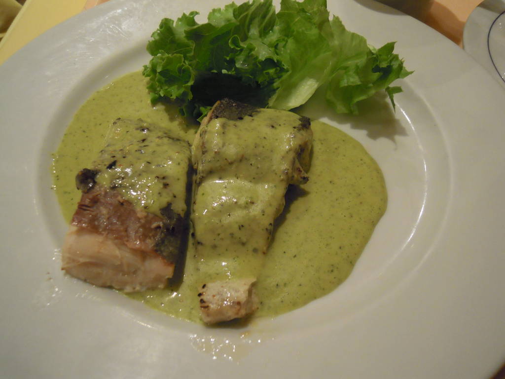 目鯛のバジルソース