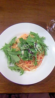 水菜とかぶのフレッシュトマト