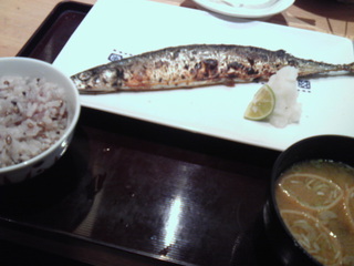 新さんまの塩焼き定食
