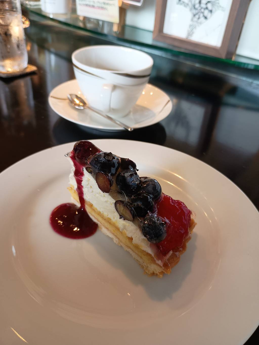 ブルーベリータルトとコーヒーのセット