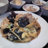 豚肉、キクラゲと玉子の炒め