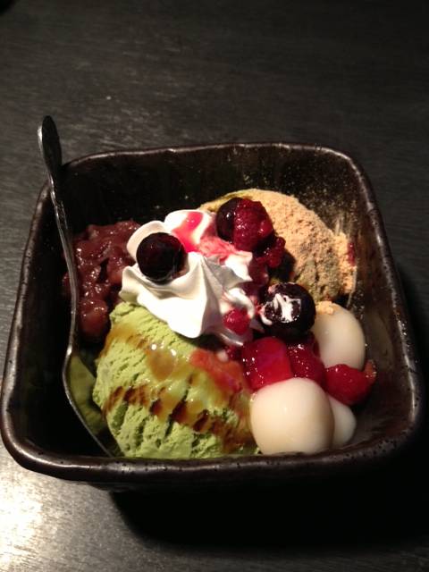 白玉抹茶クリームぜんざい