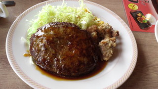 照り焼きハンバーグ＆鶏の唐揚げ