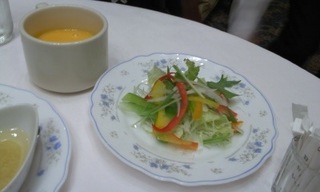 チキンソテー辛味ソース　大海老フライ添え　ランチ