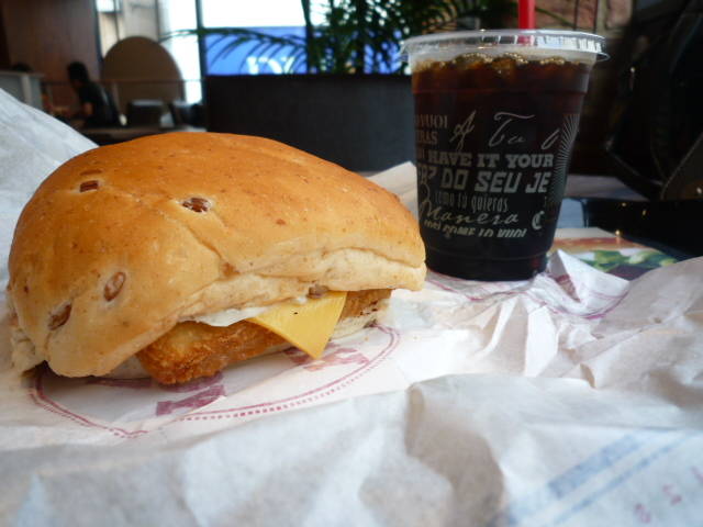 モーニング　フィッシュサンドセット