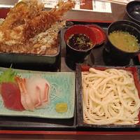 大海老と舞茸天重　うどんセット