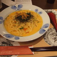 生うにとイクラのクリームパスタ