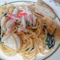 ホタテとズワイ蟹・ほうれん草のクリームス…