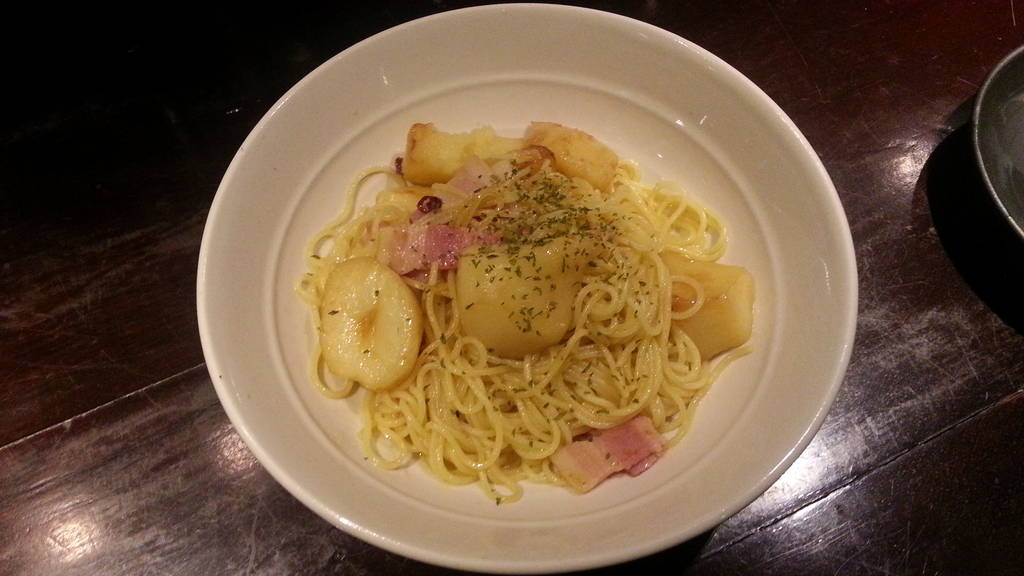 ベーコン＆ポテトのペペロンチーノ