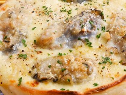 牡蠣チャウダーシカゴパスタピザ