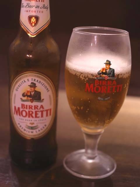 美味しいビールと料理　「モレッティ」　「牛肉のパローロ煮込み」