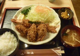 牡蠣＆大海老フライ定食